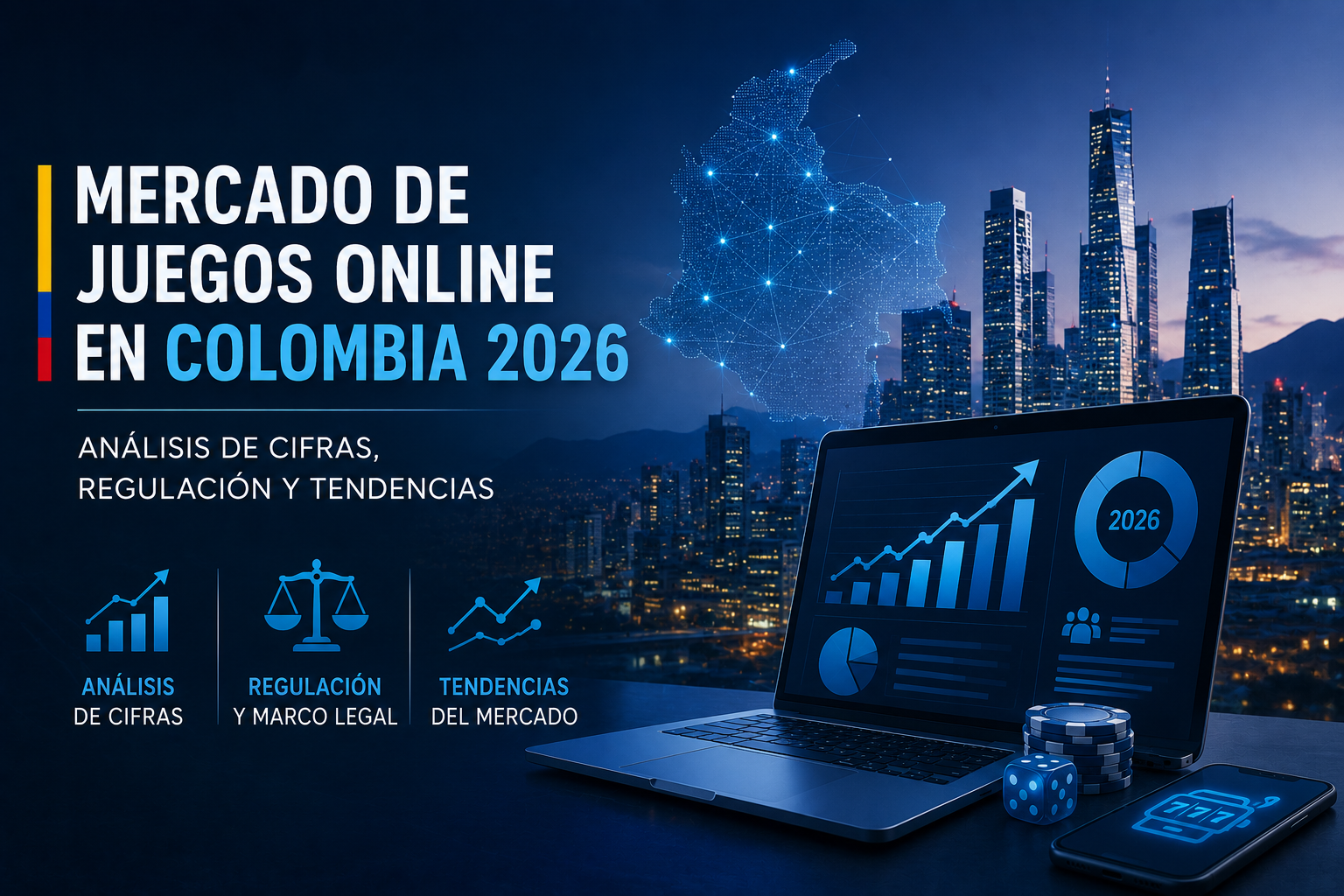 Gráfico de crecimiento del mercado de juegos online en Colombia