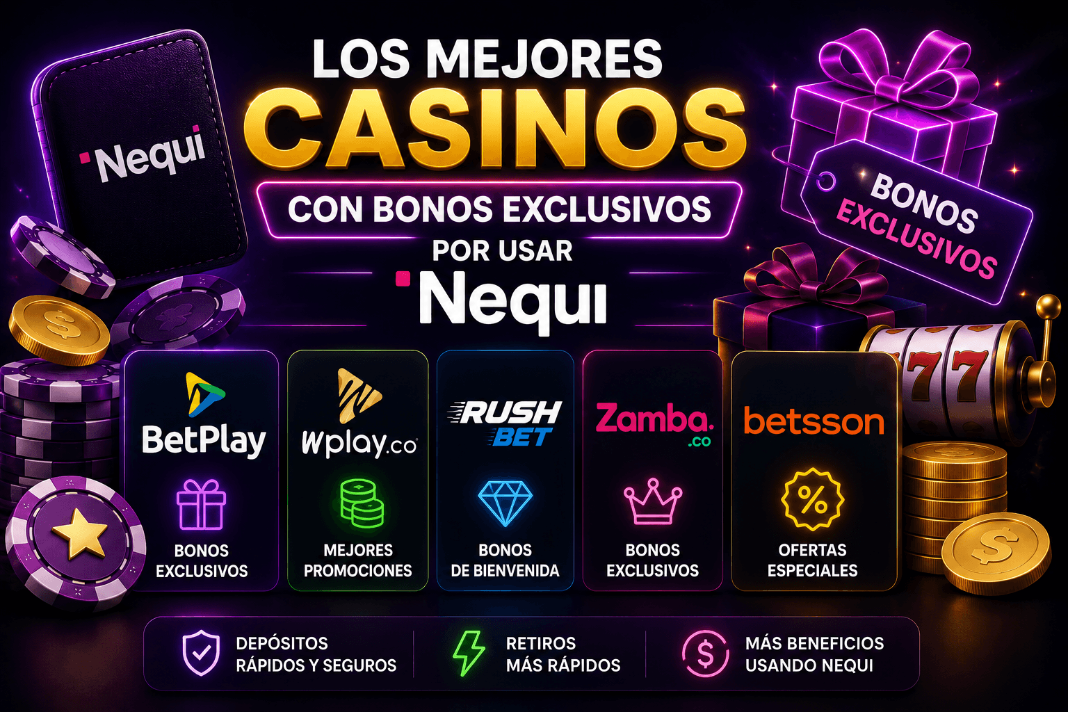 Bonos exclusivos por usar Nequi en casinos online de Colombia - ranking y pruebas reales 2026