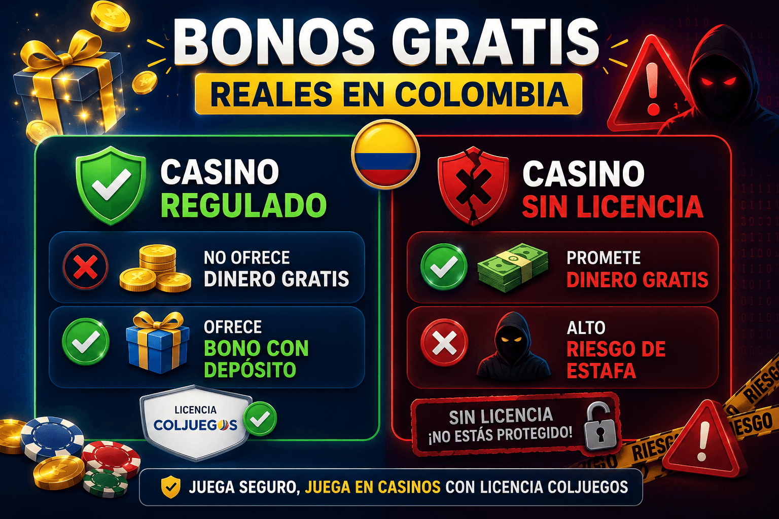 Comparativa: Casino regulado vs Casino sin licencia en Colombia