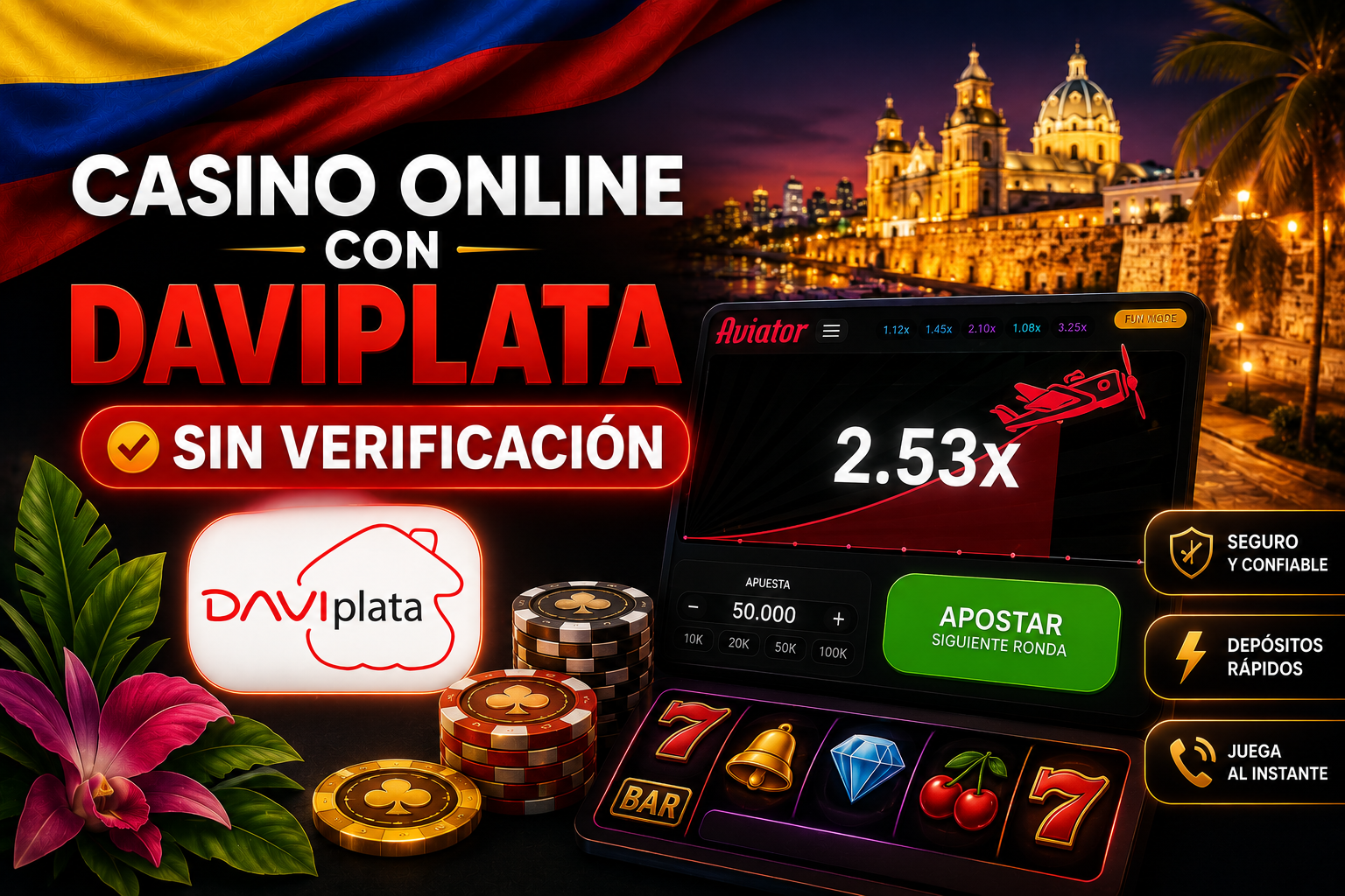 Casino con Daviplata sin verificación